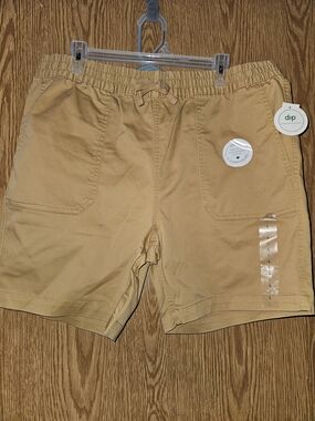 dip Men's Khaki Elastic-Waist Casual Shorts